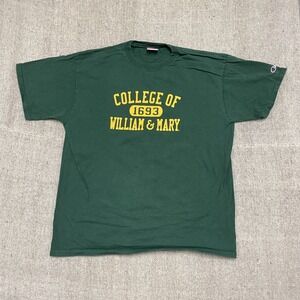 Vintage College of William and Mary shirt mens medium Green 2000s y2k Champion
